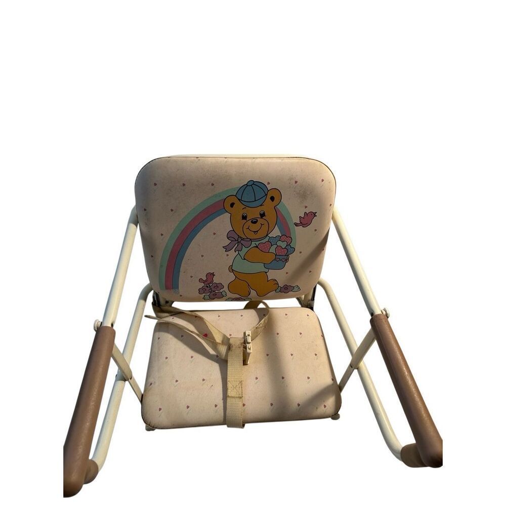 Graco travel high chair foldable vintage hearts‎ birds flowers (discoloration)